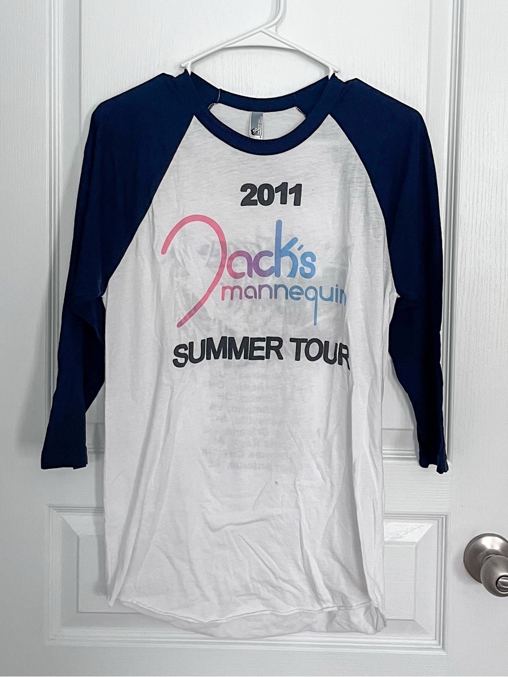American Apparel Jack’s Mannequin Summer Tour 2011 Black & White Raglan Tee
